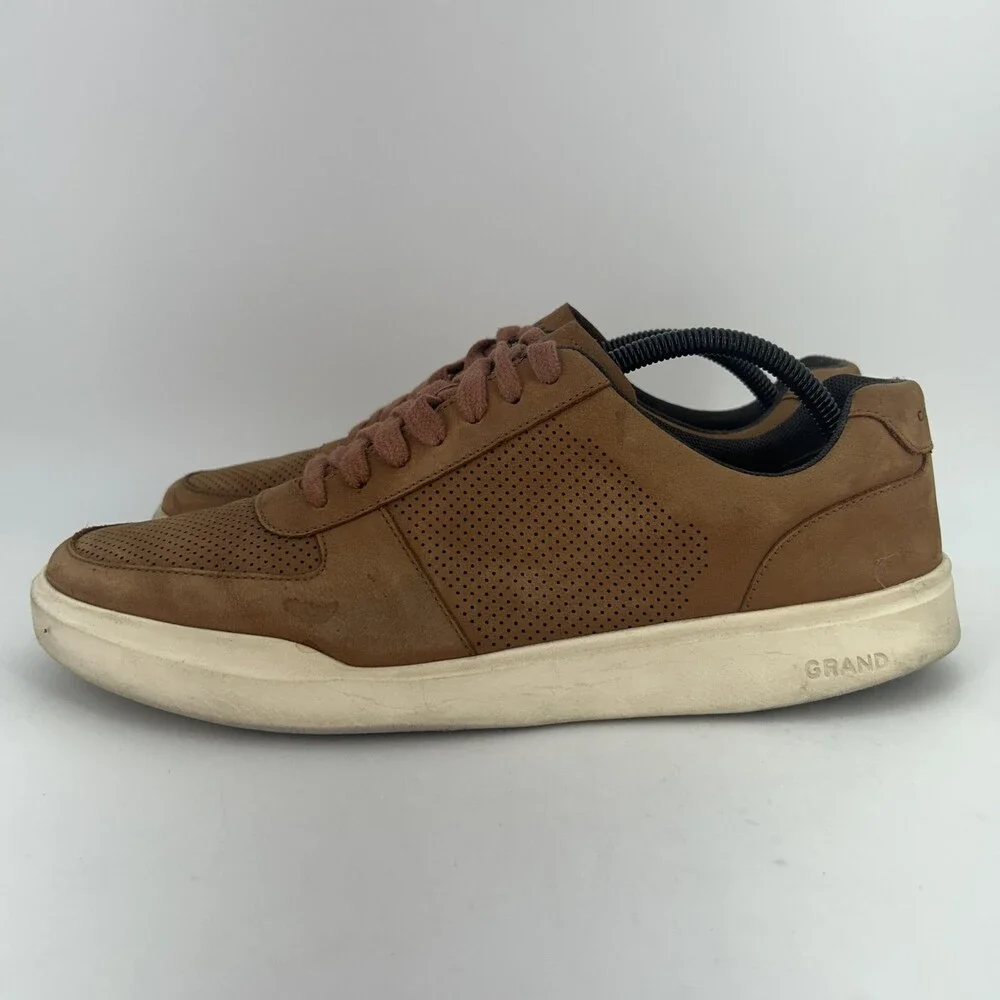 Cole Haan Shoes Mens Size 10 Grand Crosscourt Nubuck Perforated Sneakers C33980